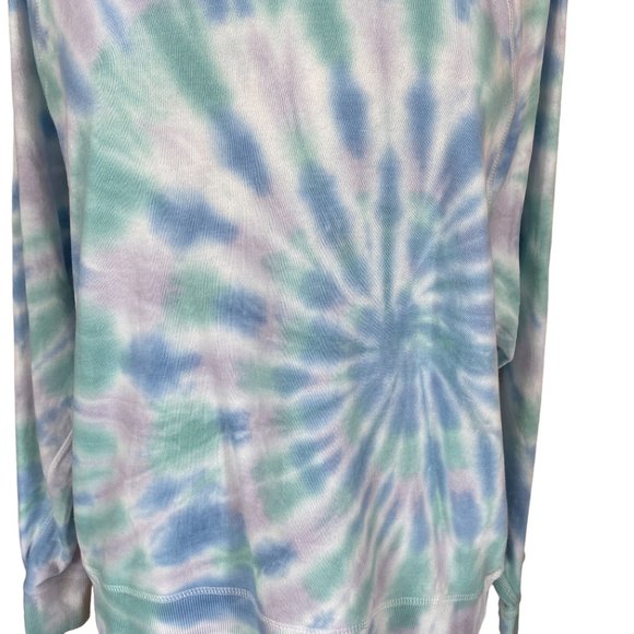 Grayson Threads Multicolor Tie Dye Embroidered Be Happy Lightweight Sweatshirt-M - Picture 5 of 13